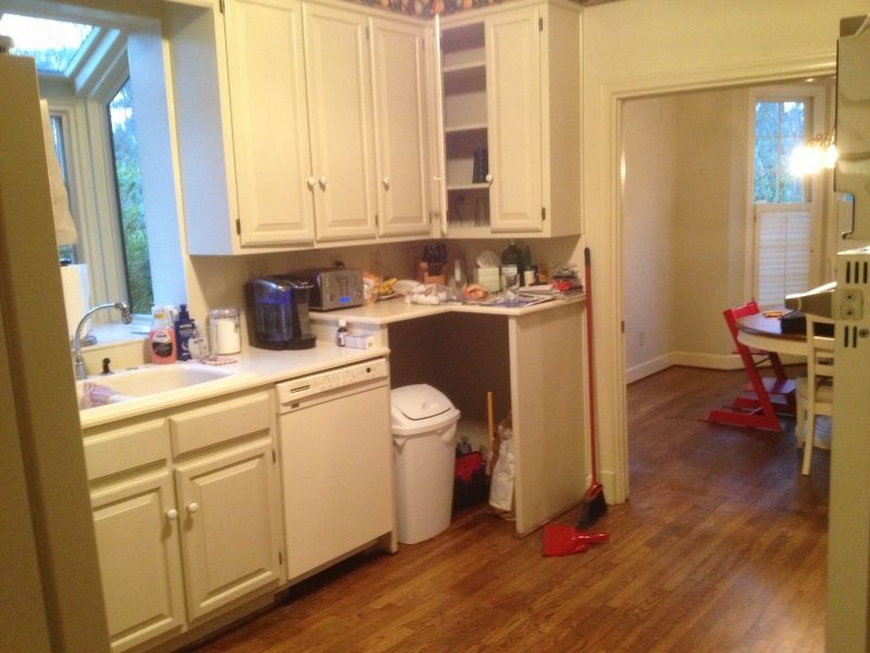 An old fashioned, inefficient kitchen - before...