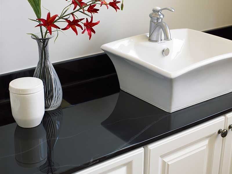 black-vanity-white-square-vessel-sink